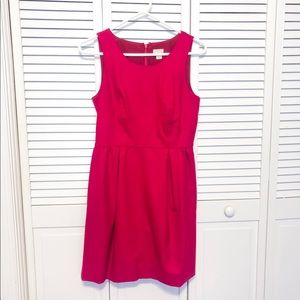 J Crew Factory Pleated Shift Dress in Wool Flannel